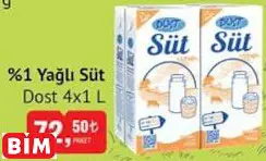 DOST %1 YAĞLI SÜT DOST %1 YAĞLI SÜT